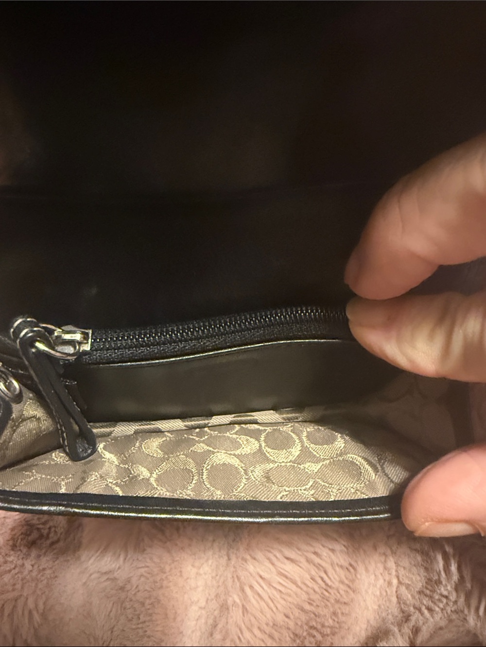 Leather wallet with keychain, Coach Legacy Vintage Y2K - Picture 4 of 7